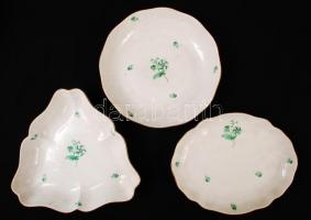 Herendi virág mintás étkészlet, kézzel festett, jelzett, hibátlan, összesen:25 db