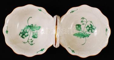 Herendi virág mintás étkészlet, kézzel festett, jelzett, hibátlan, összesen:25 db