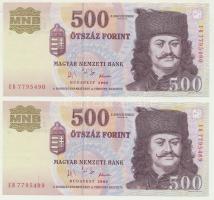 2006. 500Ft (2x) sorszámkövetők T:I