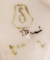 Drasche porcelán női akt, kutya, őzike, hibátlan, jelzett, m: 24 cm, 8x6 és 10x6 cm