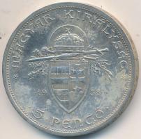 1938. 5P Ag "Szent István" T:2 Adamo P8.1