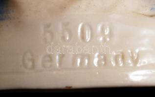 Szent Imre német porcelán szobrocska, hibátlan, jelzett, m: 14 cm