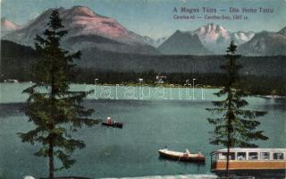 Tátra, Csorba-tó / lake, tram, Divald & Monostory