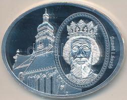 DN. "Győri Nagyboldogasszony Székesegyház, Bazilika / I. Szent László" ovális ezüstözött rézötvözet a "Hazám, hazám, te mindenem - Legendás épületek ovális éremkülönlegességeken" sorozatból, tanúsítvánnyal (46x36mm/25g/5500db) T:PP