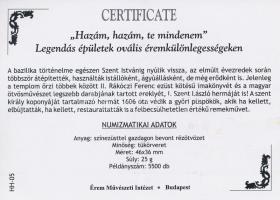 DN. "Győri Nagyboldogasszony Székesegyház, Bazilika / I. Szent László" ovális ezüstözött r...