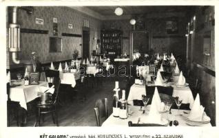 Szabadka, Két Galamb vendéglő belső, Wesselényi u. 22. / restaurant interior