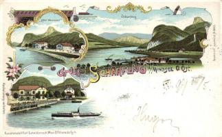 1899 Scharfling am Mondsee, Hotel Wesenauer; litho