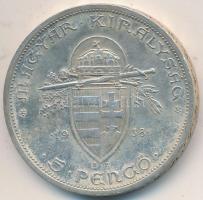 1938. 5P Ag "Szent István" T:2 Adamo P8.1