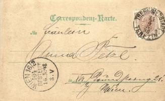 1898 Terezín, Theresienstadt; Paradeplatz, Leitmeritzer Thor, Bauschowitzer Thor / Litomericka brana...