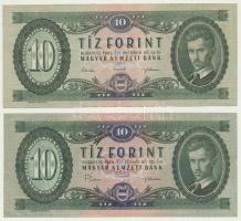 1962-1969. 10Ft (2x) az egyik gyári papírránccal T:III