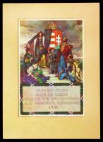 cca 1920-1930 Bp., Hiszekegy plakát paszpartuban, Globus Nyomda.