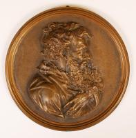 Ismeretlen filozófus képmása. Réz plakett, jelzés nélkül, d: 15 cm