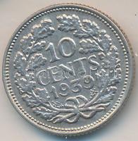 Hollandia 1939. 10c Ag "I. Vilma" T:2
Netherlands 1939. 10 Cents Ag "Wilhelmina I&quo...