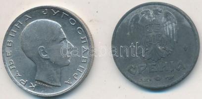 Jugoszlávia 1938. 10D + Szerbia / Német megszállás 1942. 2D T:2,2-
Yugoslavia 1938. 10 Dinara + Serb...