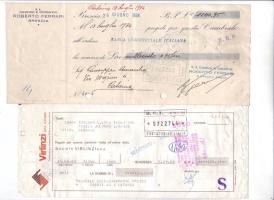 1900-1980 15db olasz váltó, nagyrészt okmánybélyegekkel