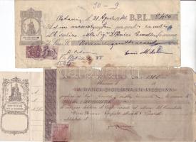 1900-1980 15db olasz váltó, nagyrészt okmánybélyegekkel