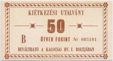 DN Kalocsa / Börtönpénz 50Ft "Kiétkezési utalvány" T:II