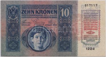 1915. 10K piros "MAGYARORSZÁG" körbélyegzéssel T:III