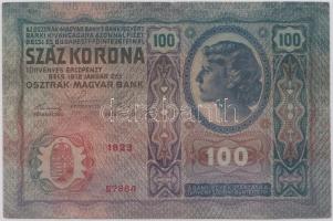 1912. 100K felülbélyegzés nélkül T:III