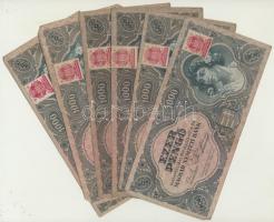 1945. 1000P (10x) mindegyik "MNB" bélyeggel T:vegyes