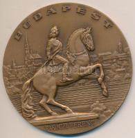 Iván István (1905-1968) "Budapest - Rákóczi Ferenc" Br emlékérem (80mm) T:1