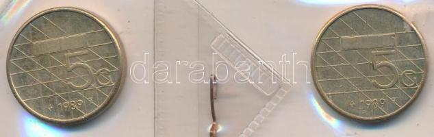 Hollandia 1989. 5G "Beatrix" (2x) T:2
Netherlands 1989. 5 Gulden "Beatrix" (2x) ...