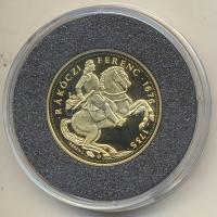 DN "Magyar aranypénzek utánveretben - Rákóczi Ferenc jubileumi 40 pengő" aranyozott Ag eml...