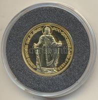 DN "Magyar aranypénzek utánveretben - Szent István jubileumi 100 pengő" aranyozott Ag emlé...
