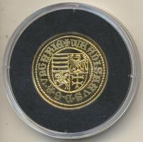 DN "Magyar aranypénzek utánveretben - I. Ulászló aranyforint" aranyozott Ag emlékérem (5.5...