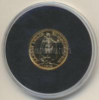 DN "IV. Károly 1918. 20 Korona / Magyarok Kincstára" aranyozott réz-cink emlékérem T:PP Ta...