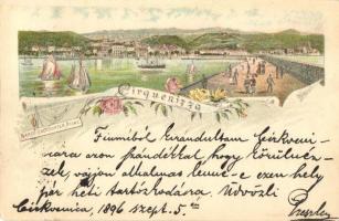 1896 Crikvenica, Cirquenizza, Verlag Marc Oberdorfer; litho