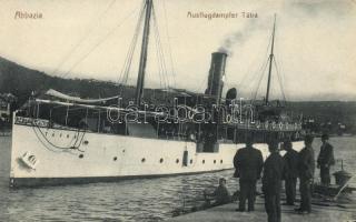 A Tátra gőzhajó Abbazia kikötőjében / SS Tátra