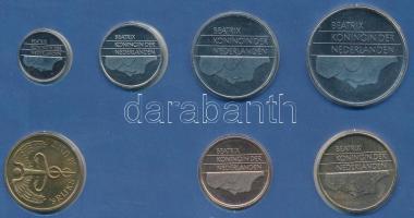 Hollandia 1991. 5c-5G 6xklf db + "Drenthe" emlékérem szettben T:FDC
Netherlands 1991. 5 Ce...