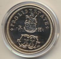 DN "II. Rákóczi Ferenc 20 poltura / Magyarok Kincstára" aranyozott bronz emlékérem T:P Tan...