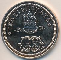 DN "II. Rákóczi Ferenc 20 poltura / Magyarok Kincstára" aranyozott bronz emlékérem T:P Tanúsítvánnyal