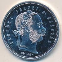 DN "Ferenc József 1 forint / Magyarok Kincstára" ezüstözött réz emlékérem T:P Tanúsítvánnyal