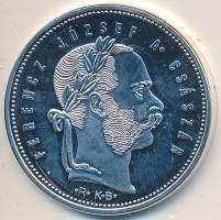 DN "Ferenc József 1 forint / Magyarok Kincstára" ezüstözött réz emlékérem T:P Tanúsítvánny...