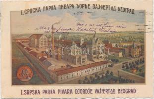 Belgrade, Beograd; I. Srpska Parna Pivovara Djordje Vajfert / brewery
