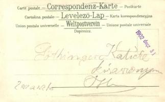 New Year, pig riding clown, W.P. & Co. No. 132, litho