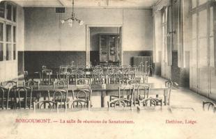 5 db háború előtti, beltéri nézetű külföldi képeslap (iskola, klubszoba, szanatórium) / 5 mixed pre-...