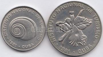 Kuba 1981. 5c + 20c "Nemzeti Turizmus Intézet" turizmus zsetonok T:2,2-
Cuba 1981. 5 Centa...