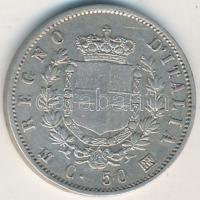 Olaszország 1863M BN 50c Ag "II. Viktor Emánuel" T:2
Italy 1863M BN 50 Centesimi Ag "...