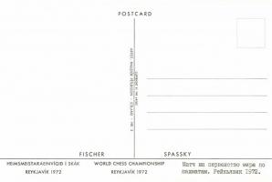 1972 World Chess Championship Reykjavik; Fischer (USA) - Spassky (USSR), 18 unused, humourous carica...