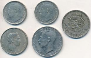 Luxemburg 1927-1971. 25c-10F (5xklf) T:vegyes
Luxembourg 1927-1971. 25 Cents - 10 Francs (5xdiff) C:...