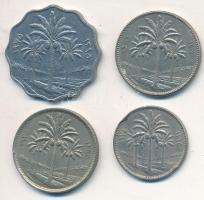 Irak ~1970-1980. 4db klf fémpénz T:2,2- Iraq ~1970-1980. 4pcs of diff coins C:XF,VF