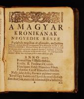 Pethő Gergely- Spangár András: A magyar kronikának a mellyet elsőben meg-irt, s ki bocsátott nemzete...