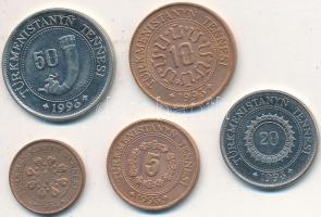 Türkmenisztán 1993. 1t-50t (5xklf) T:2 Turkmenistan 1993. 1 Tenge - 50 Tenge (5xdiff) C:XF