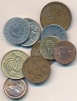 11db vegyes külföldi fémpénz T:vegyes 11pcs of mixed coins C:mixed