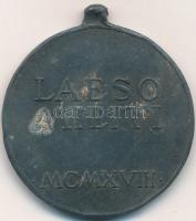 1918. "Laeso Militi" - Sebesültek Érme cink kitüntetés mellszalag nélkül, szign.: R. Plach...