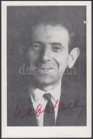 Kabos László (1923-2004) színész aláírása az őt ábrázoló képen